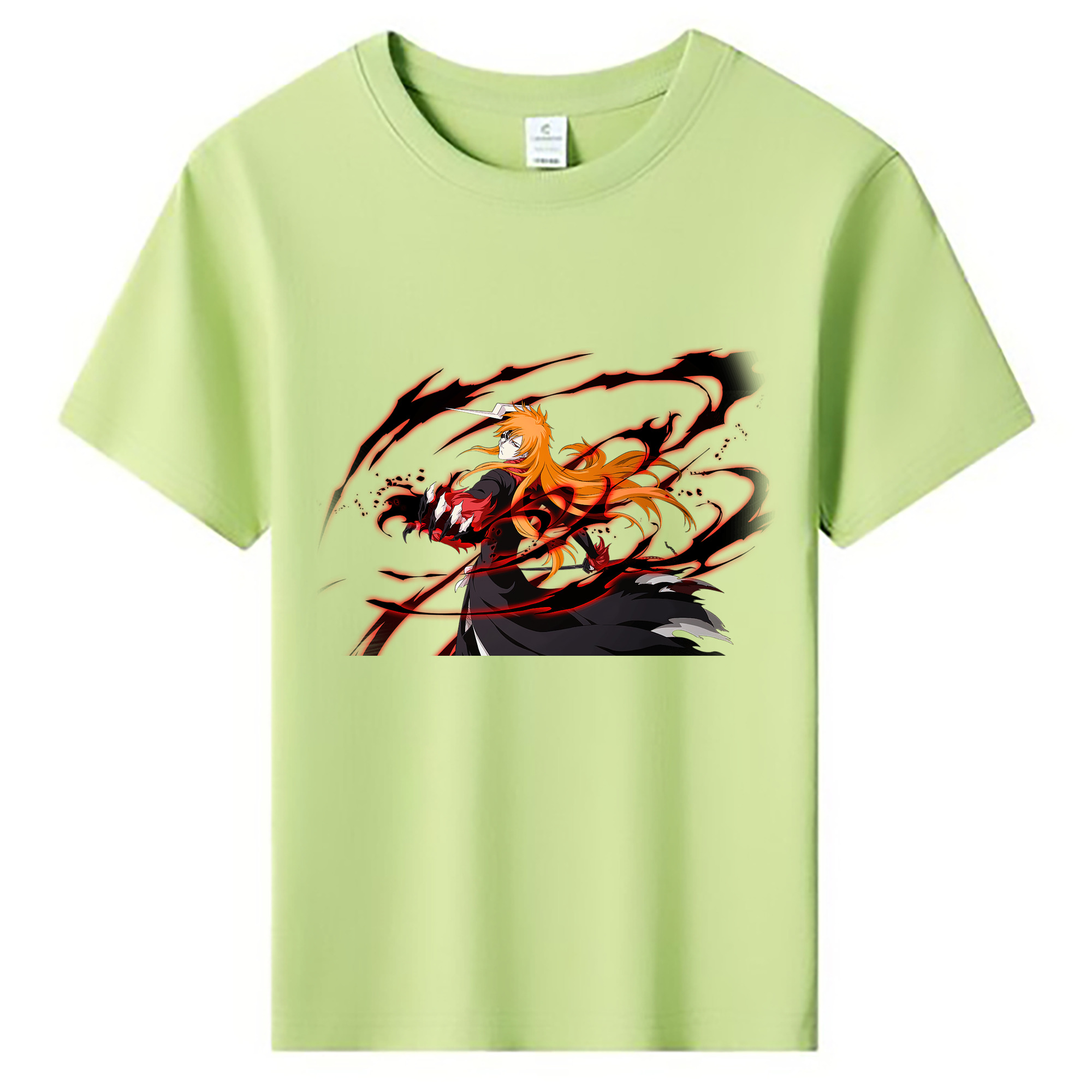 （画像用） ブリーチ 黒崎一護（くろさき いちご）BLEACH Kurosaki Ichigo 綿100％キッズTシャツ（フロントプリント）
